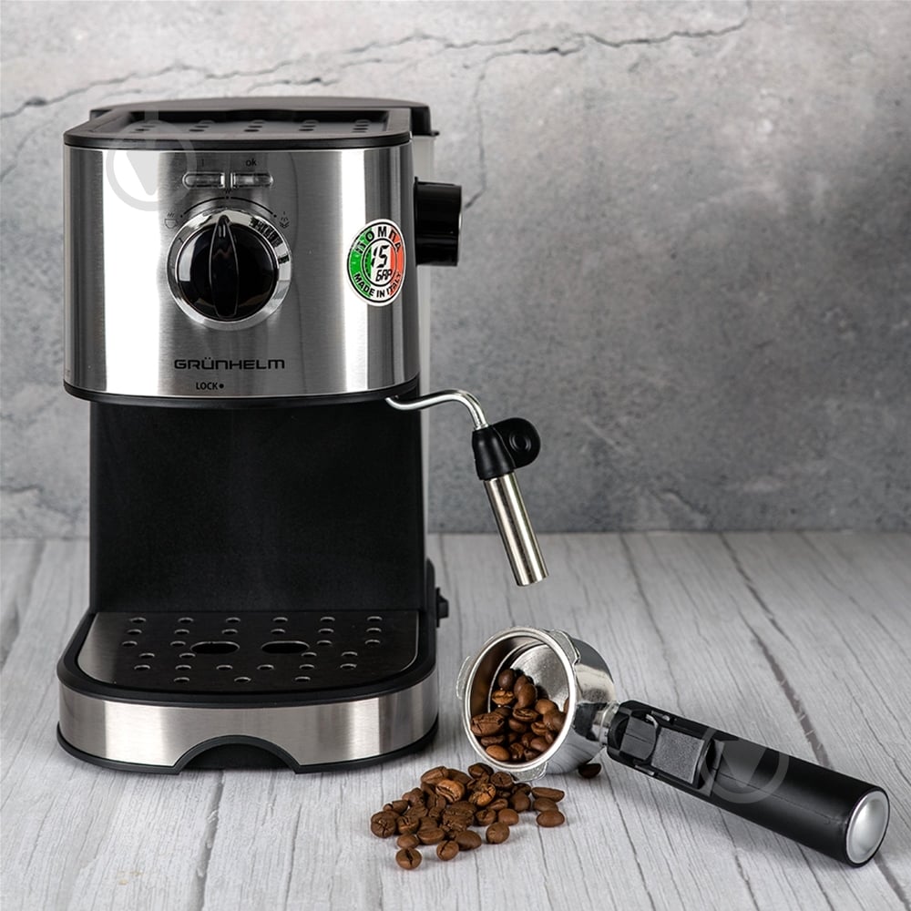 Кофеварка рожковая Grunhelm GEC17 - фото 8
