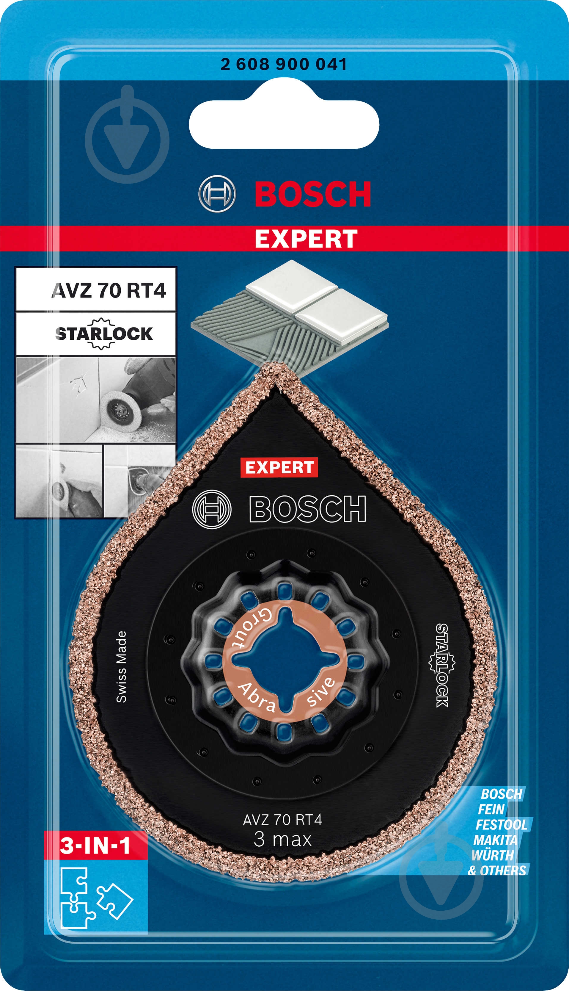 Насадка Bosch Expert 3 max AVZ70RT4 70 мм 2608900041 - фото 4