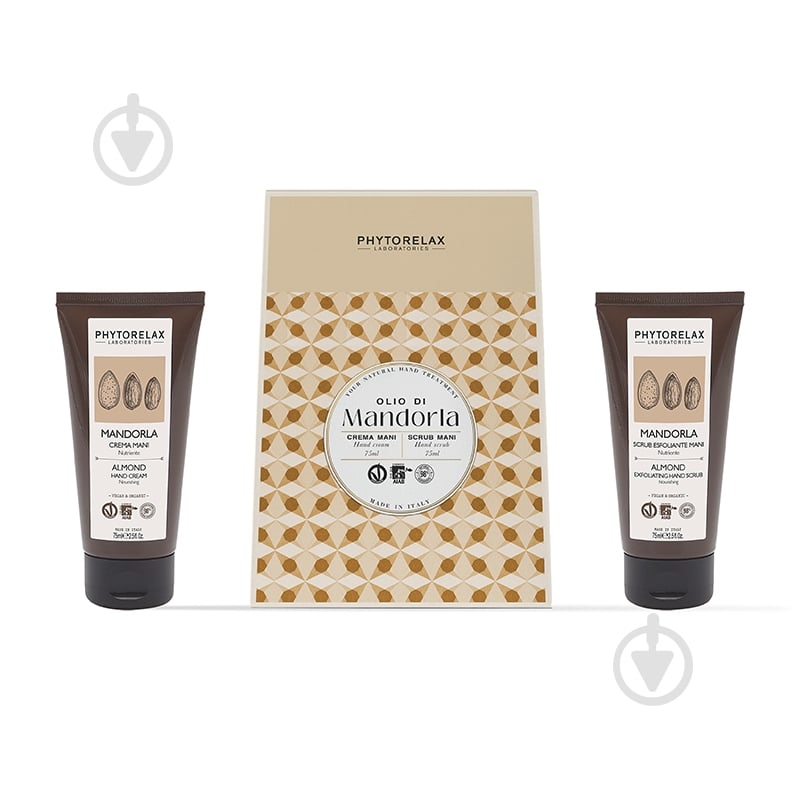 Набір подарунковий Phytorelax крем 75 мл та скраб для рук мигдаль 75 мл - фото 1