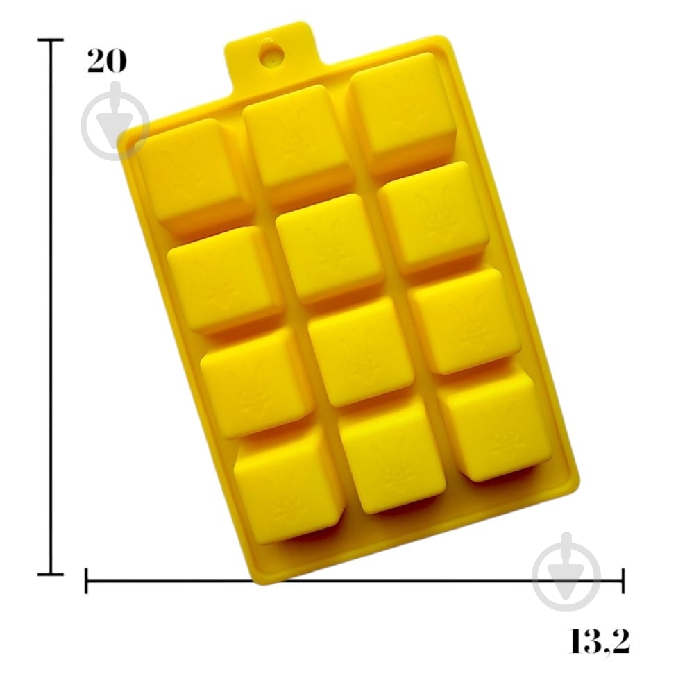 Форма для льда Profsil Мощь 20х13,2х2 см желтая - фото 3