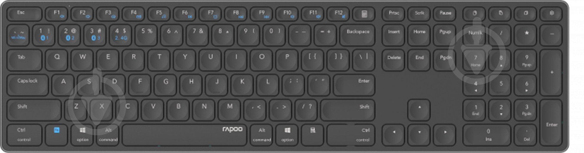 Клавиатура RAPOO Bluetooth/Wireless (E9800M gray) grey - фото 1