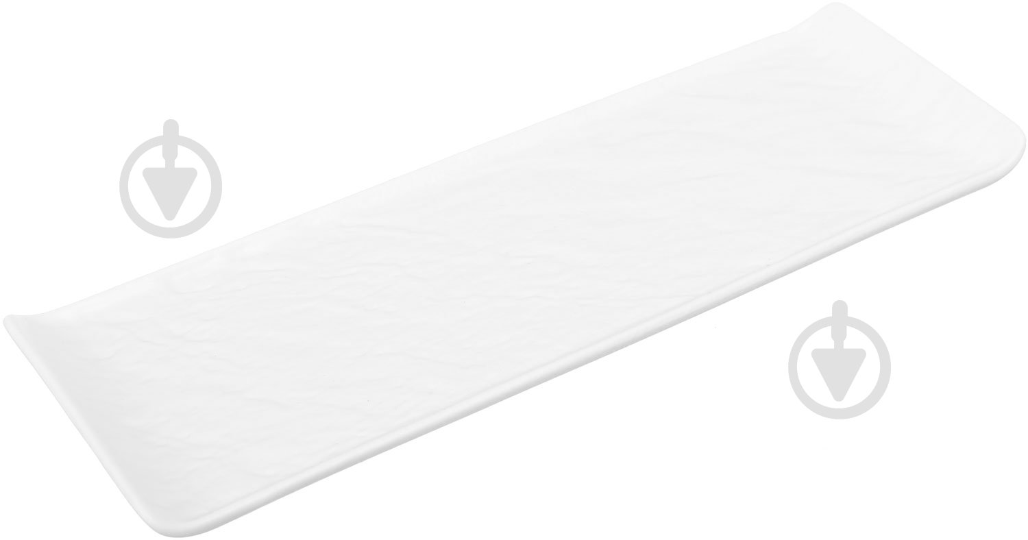 Блюдо сервировочное Fiora прямокутне Lavastone White Surf 30х10 см - фото 3 Блюдо сервировочное Fiora прямокутне Lavastone White Surf 30х10 см - фото 3