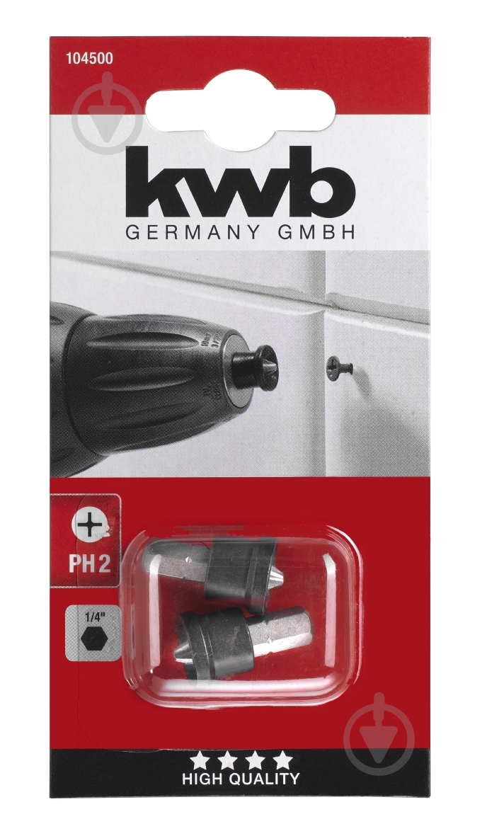 Біта KWB з обмежувачем 1/4" PH2x25 мм 2 шт. 1045-00 - фото 1
