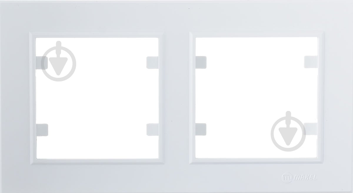 Рамка двухместная Makel Karea 00 горизонтальная белый - фото 1