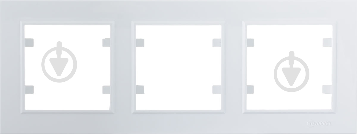 Рамка трехместная Makel Karea 00 горизонтальная белый - фото 1