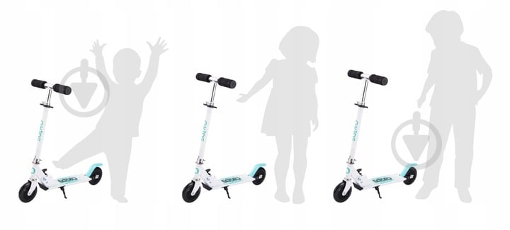 Самокат Qkids дитячий Flo blue/black белый HUBA00012 - фото 3 Самокат Qkids дитячий Flo blue/black белый HUBA00012 - фото 3