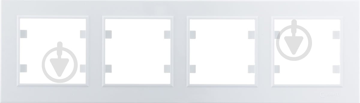 Рамка четырехместная Makel Karea горизонтальная белый - фото 1