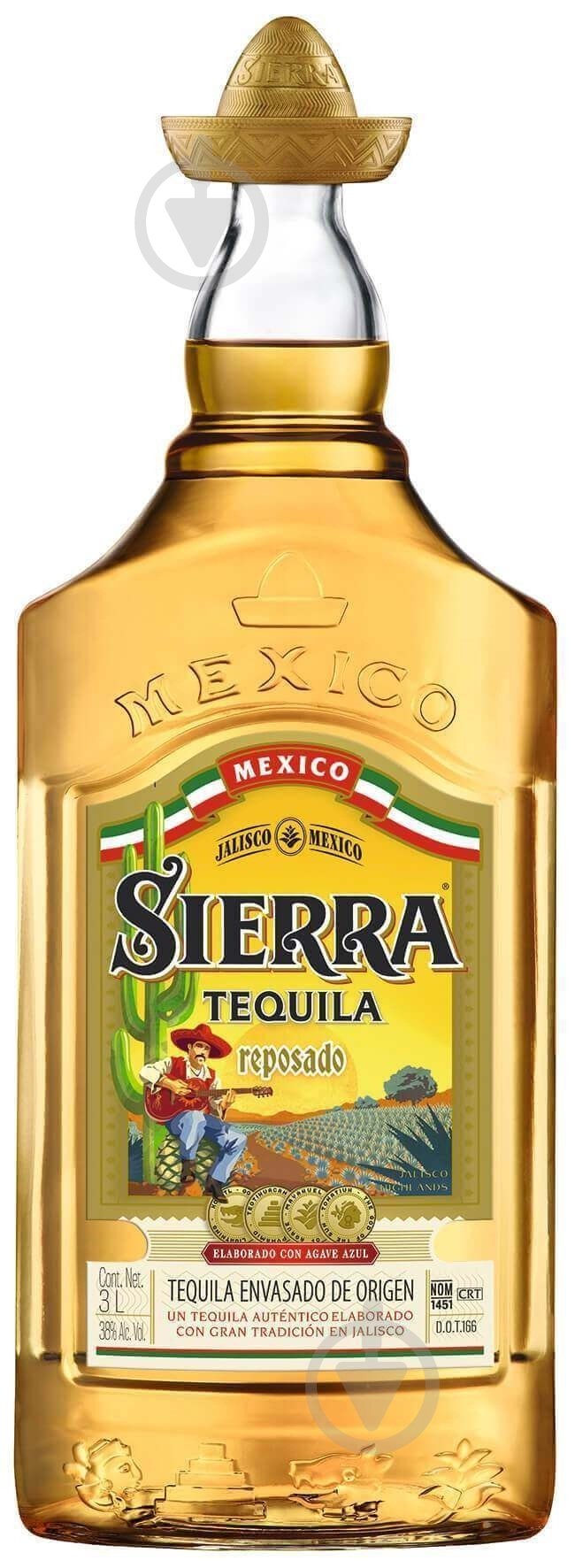 Текила Siera Reposado 3 л 38% - фото 1 Текила Siera Reposado 3 л 38% - фото 1