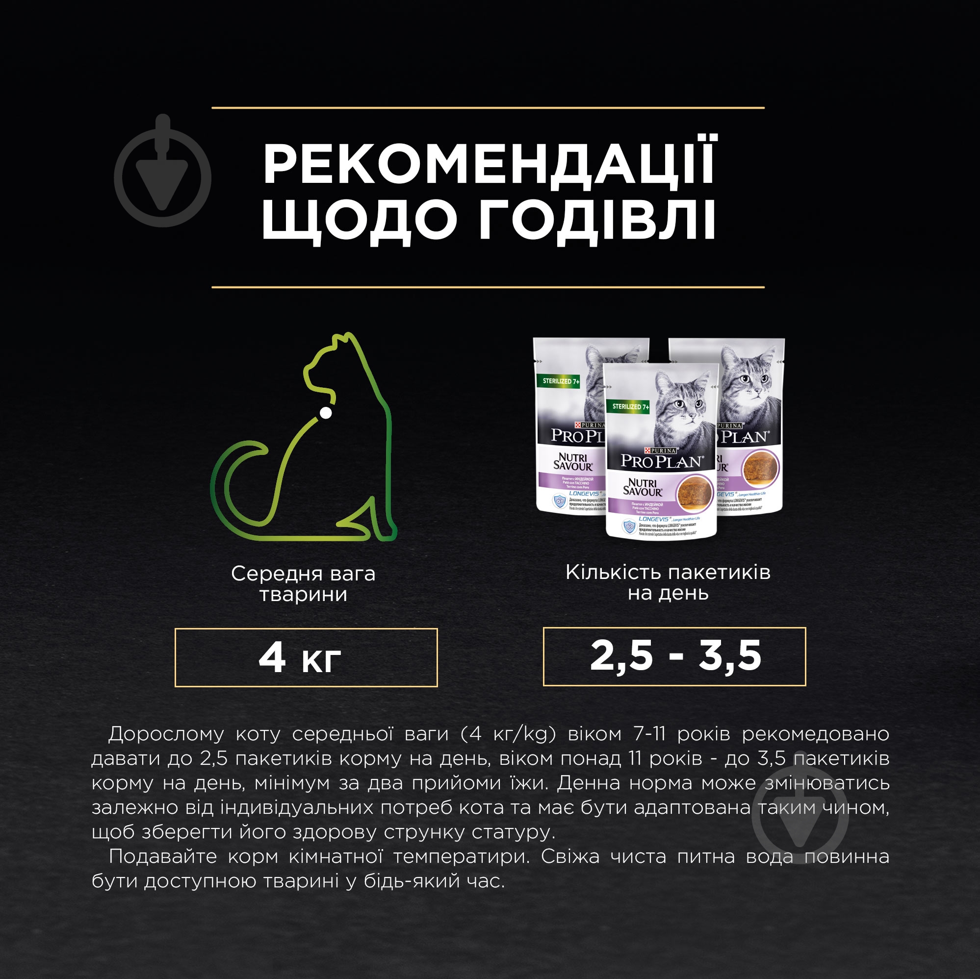 Консерва для стерилізованих котів старше 7 років Pro Plan Sterilised Senior 7+ з індичкою 85 г - фото 6 Консерва для стерилізованих котів старше 7 років Pro Plan Sterilised Senior 7+ з індичкою 85 г - фото 6