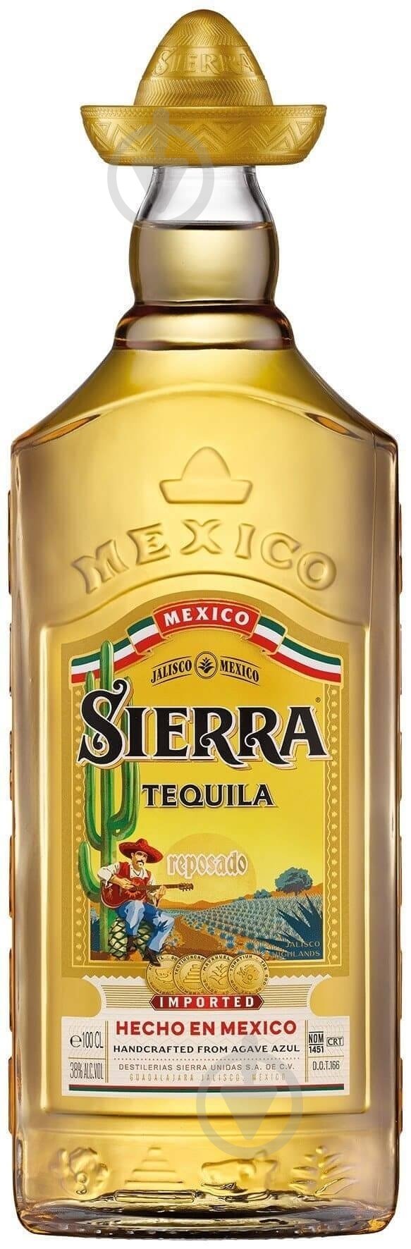 Текила Siera Reposado 1 л 38% - фото 1