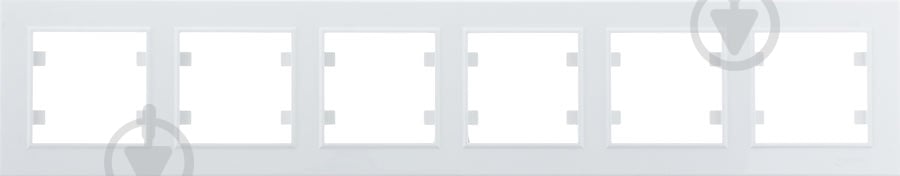 Рамка шестиместная Makel Karea горизонтальная белый - фото 1 Рамка шестиместная Makel Karea горизонтальная белый - фото 1