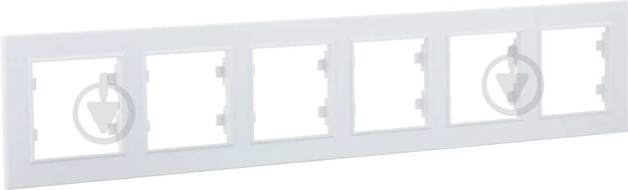Рамка шестиместная Makel Karea горизонтальная белый - фото 2 Рамка шестиместная Makel Karea горизонтальная белый - фото 2