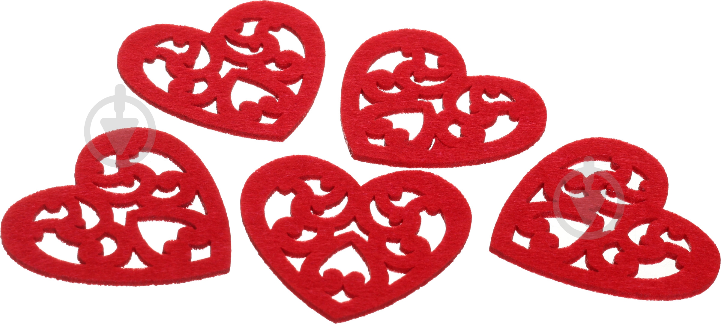 Декор из фетра Сердца 5 шт. Аплі Краплі - фото 1 Декор из фетра Сердца 5 шт. Аплі Краплі - фото 1