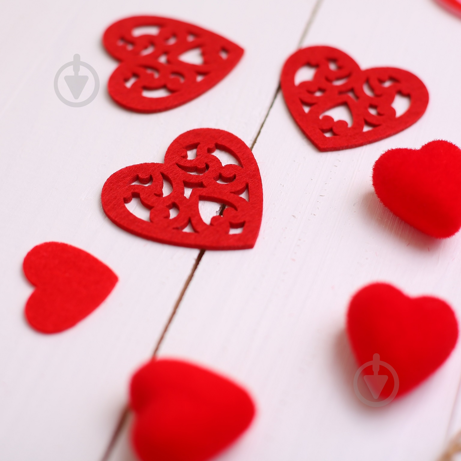 Декор из фетра Сердца 5 шт. Аплі Краплі - фото 3 Декор из фетра Сердца 5 шт. Аплі Краплі - фото 3