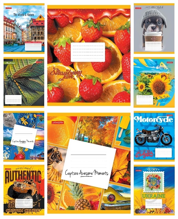 Тетрадь 18 листов в линию, с уф-лак покрытием микс Тетрада - фото 1