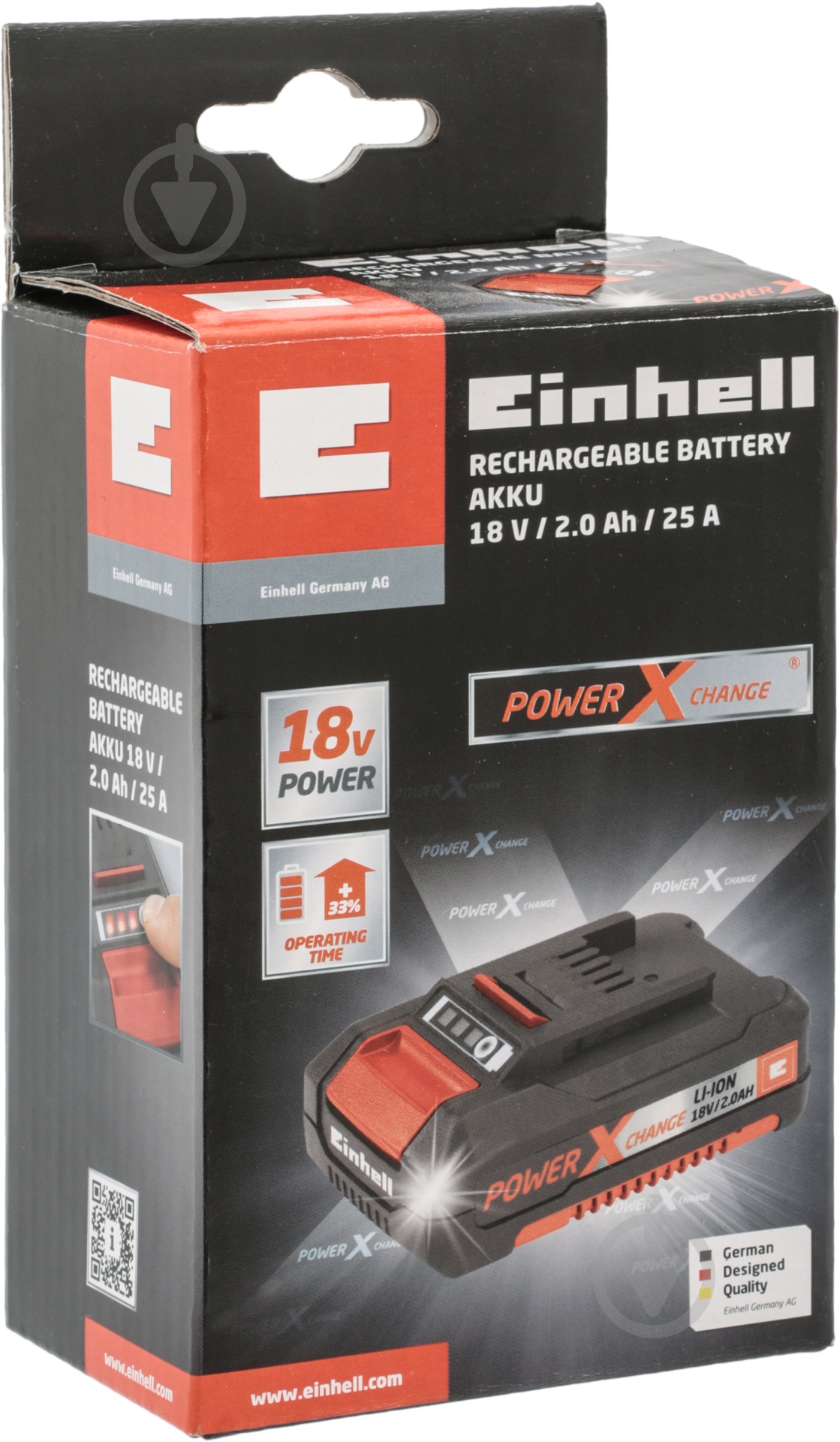 Батарея аккумуляторная Einhell 18,0V 2Ah X-Change 18 В 4511395 - фото 3 Батарея аккумуляторная Einhell 18,0V 2Ah X-Change 18 В 4511395 - фото 3