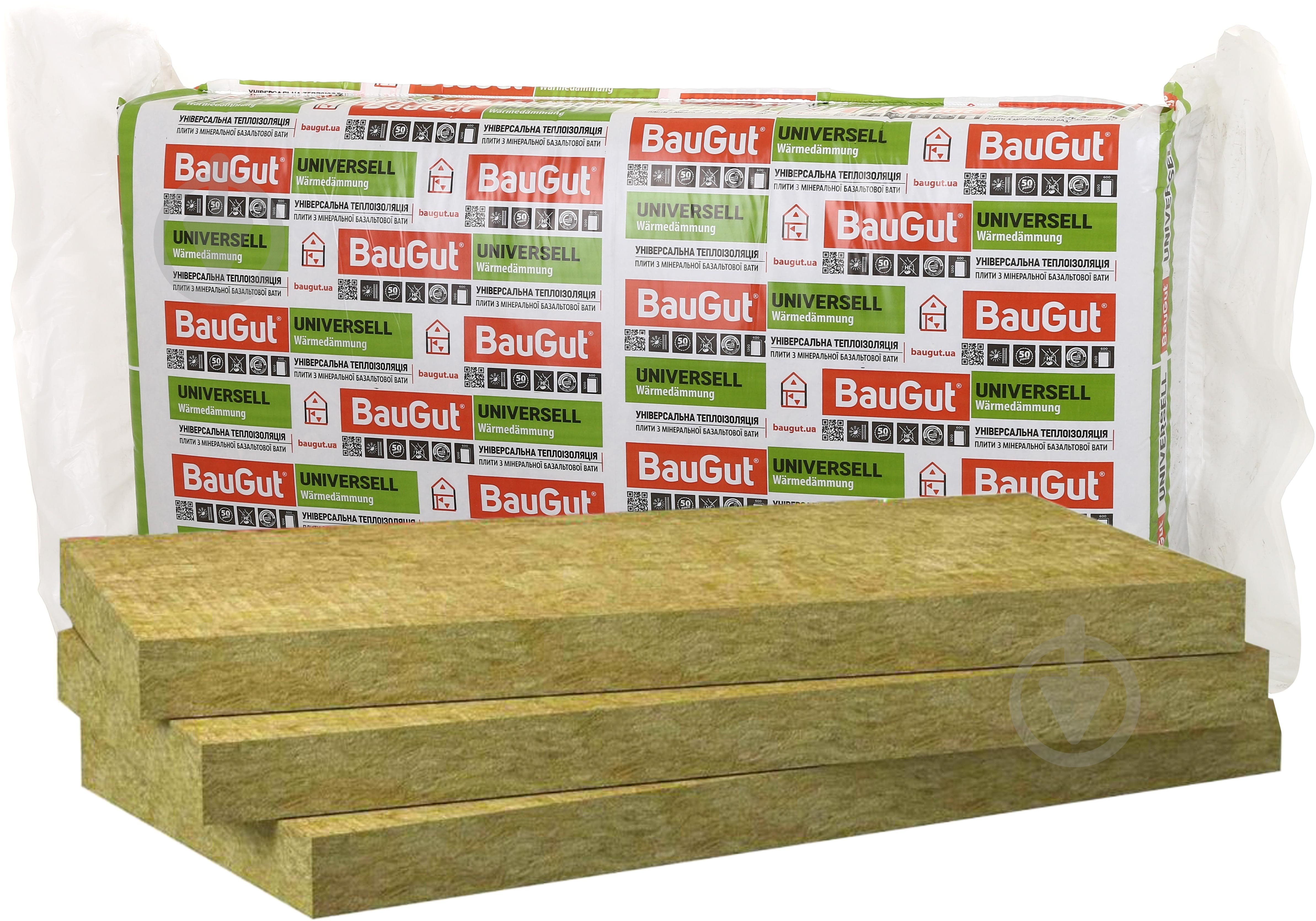Базальтова вата BauGut Universell THERMOWOOL LIGHT EXTRA 30 100 мм 2,88 кв.м - фото 1