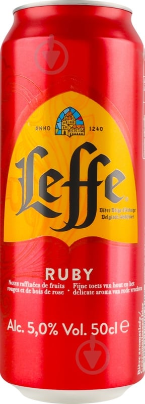Пиво Leffe янтарное Ruby 5% 0,5 л - фото 1 Пиво Leffe янтарное Ruby 5% 0,5 л - фото 1