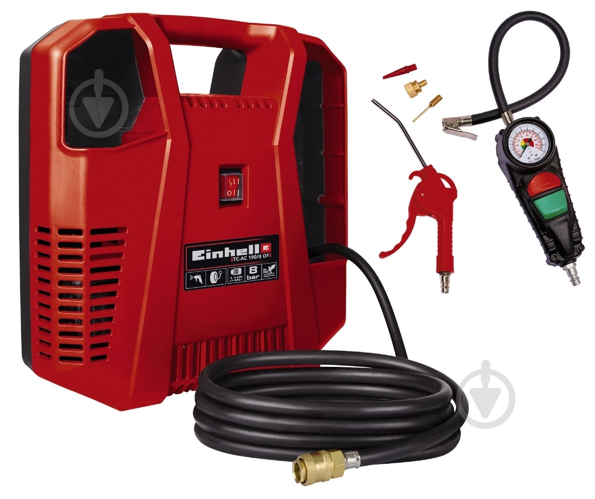 Компресор Einhell TC-AC 190/8 Kit - фото 2