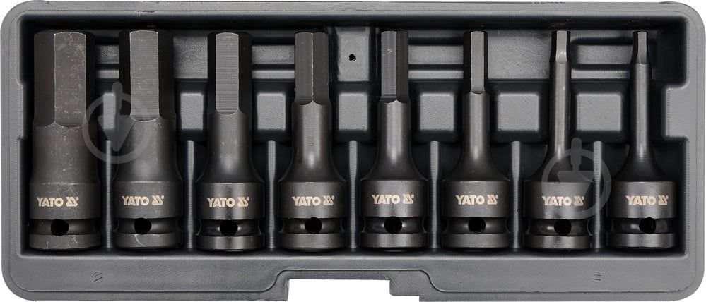 ᐉ Набор бит YATO ударные HEX 1/2” 8 шт. YT-1066 • Купить в Киеве