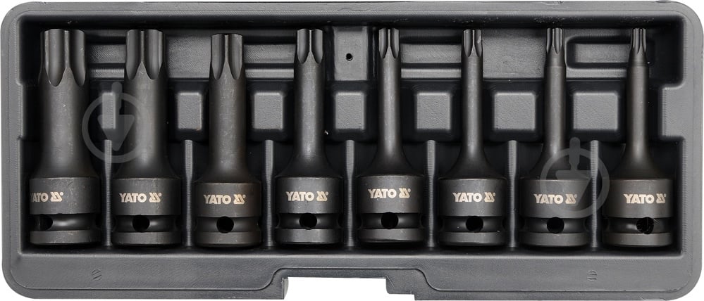 Набор бит YATO ударные TORX 1/2” 8 шт. YT-1065 - фото 1