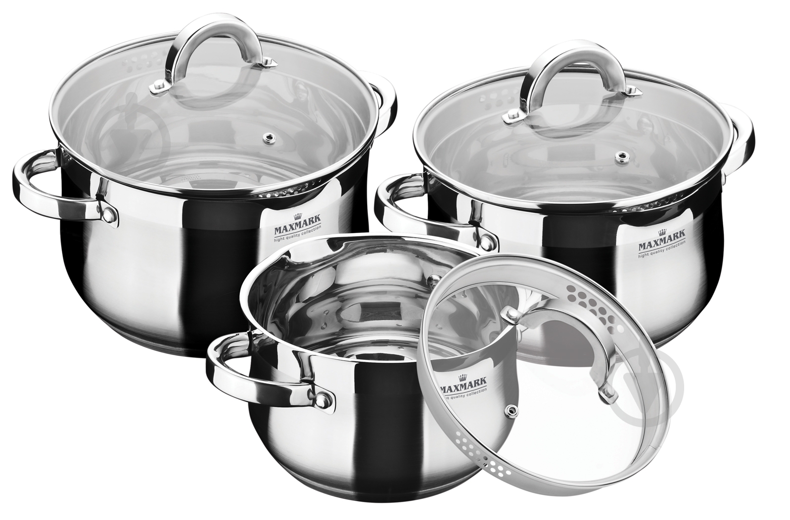 Набор кастрюль Maxmark 6 предметов MK-BL6506A - фото 1 Набор кастрюль Maxmark 6 предметов MK-BL6506A - фото 1