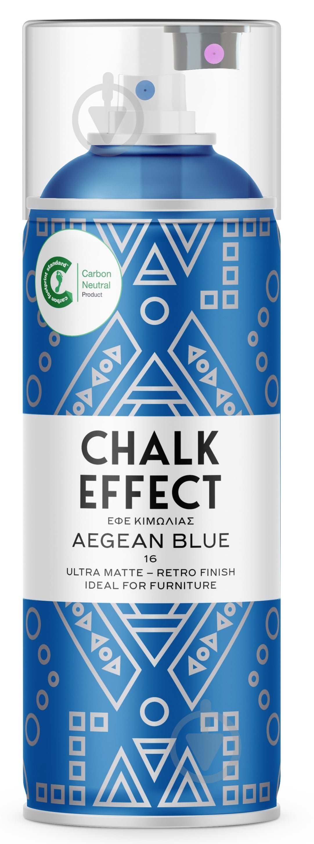 Эмаль акриловая COSMOS LAC CHALK EFFECT №16 эгейский синий мат 400 мл - фото 1
