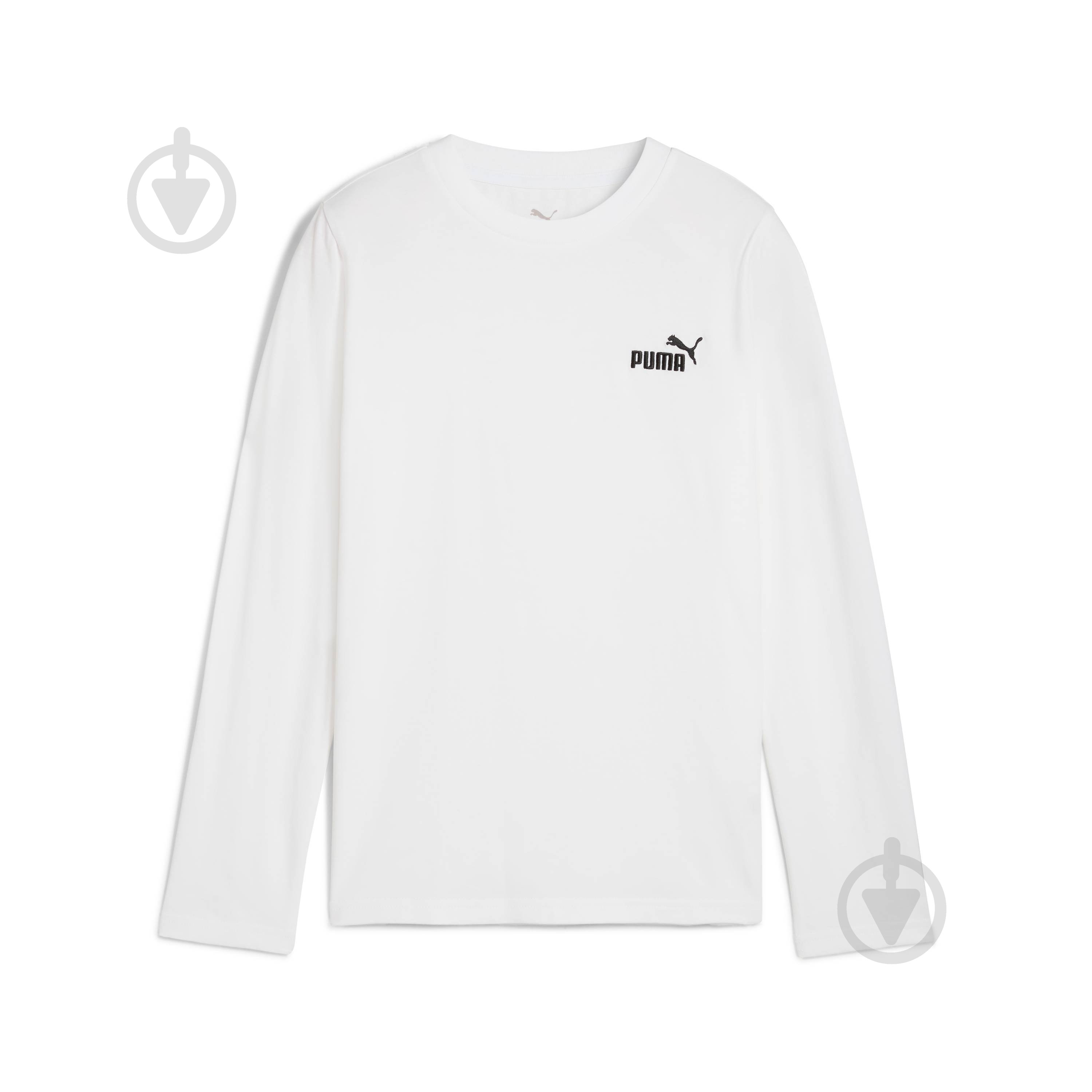 Футболка Puma ESS No. 1 Logo Longsleeve Tee B 69072602 р.140 белый - фото 1 Футболка Puma ESS No. 1 Logo Longsleeve Tee B 69072602 р.140 белый - фото 1