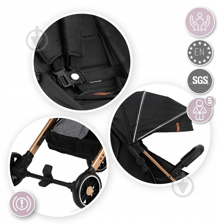 Коляска прогулочная MoMi Estelle black - фото 5 Коляска прогулочная MoMi Estelle black - фото 5