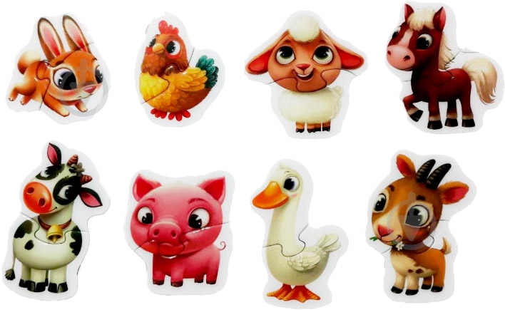 Пазлы картонные Puzzlika Животные фермы - фото 2 Пазлы картонные Puzzlika Животные фермы - фото 2