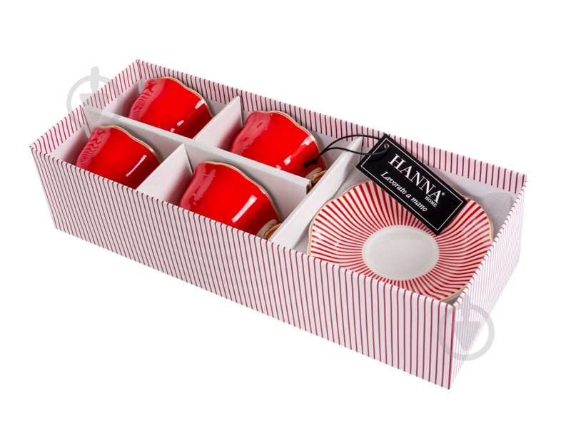 Сервиз для кофе Hanna Royal Red 90 мл 8 предметов 922-024 - фото 3 Сервиз для кофе Hanna Royal Red 90 мл 8 предметов 922-024 - фото 3