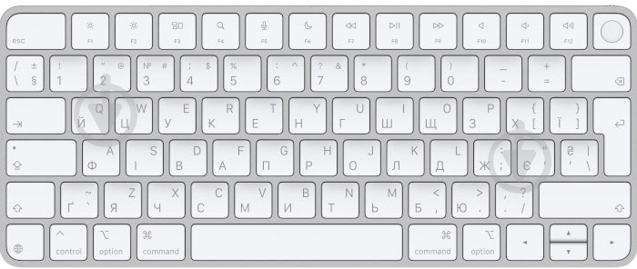 Клавіатура бездротова Apple Magic Keyboard with Touch ID for Mac models with Apple silicon (MXCK3UA/A) white - фото 1