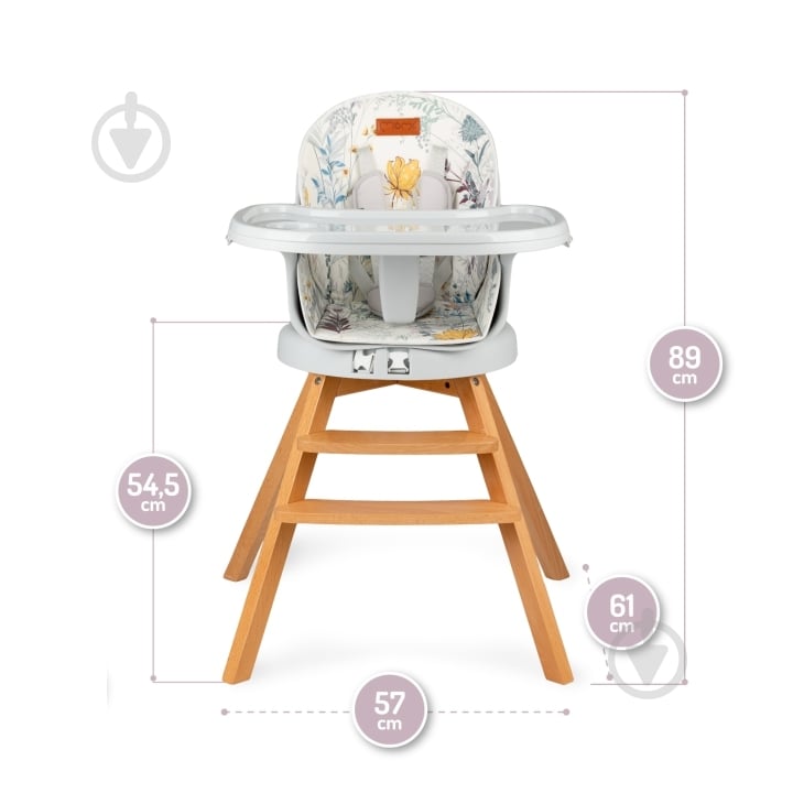 Стульчик для кормления MoMi Woodi Love - фото 4
