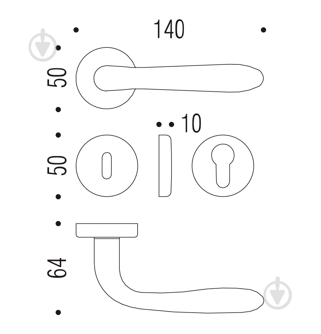 Ручка на розетке Colombo® robot cd 41 r черный - фото 4