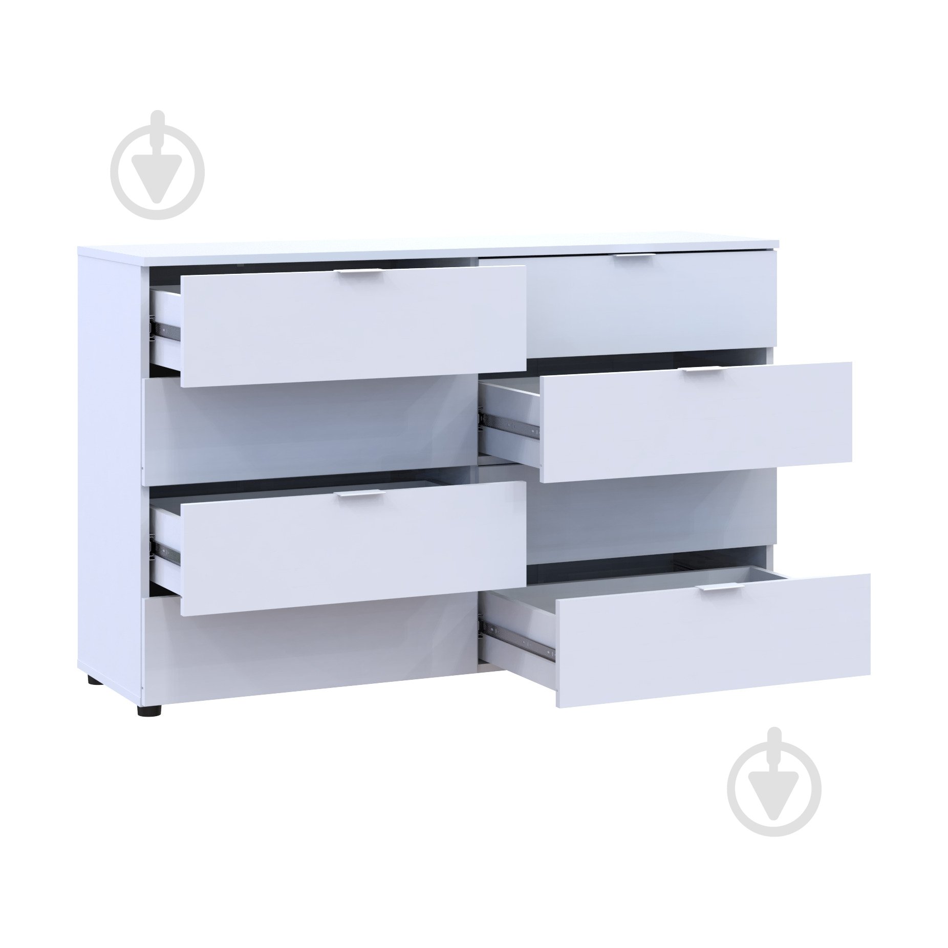 Комод Doros Рон 8 1300x810x380 мм білий/білий - фото 6