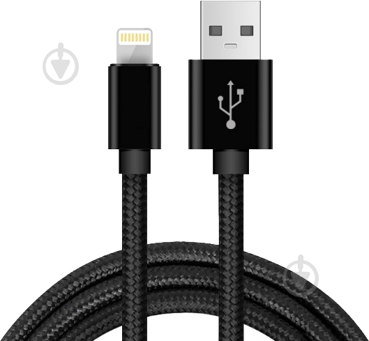 Кабель Expert Power USB-Lightning Premium Charging&Data 2.4А 1 м черный (EC-D05LWH) - фото 1
