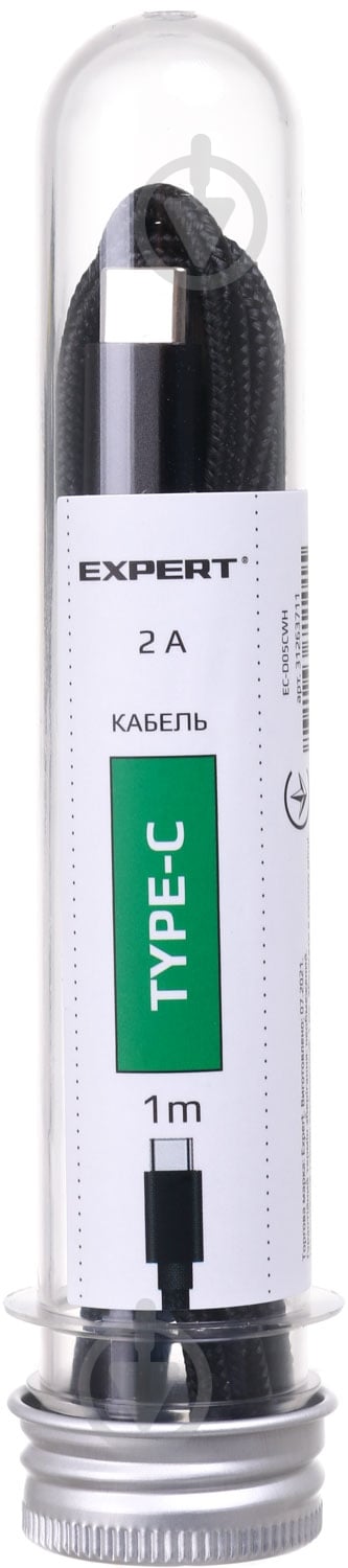 Кабель Expert Power USB-Type-C Premium Charging&Data 2.4А 1 м чорний (EC-D05CWH) - фото 4 Кабель Expert Power USB-Type-C Premium Charging&Data 2.4А 1 м чорний (EC-D05CWH) - фото 4