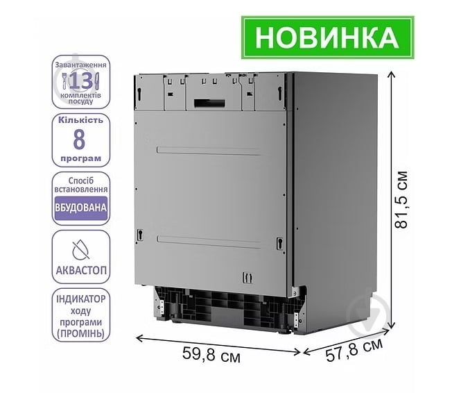 Посудомоечная машина PRIME Technics 60138 RBI - фото 2