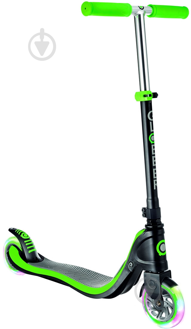 Самокат Globber Flow 125 черный с салатовым 472-106 - фото 1 Самокат Globber Flow 125 черный с салатовым 472-106 - фото 1