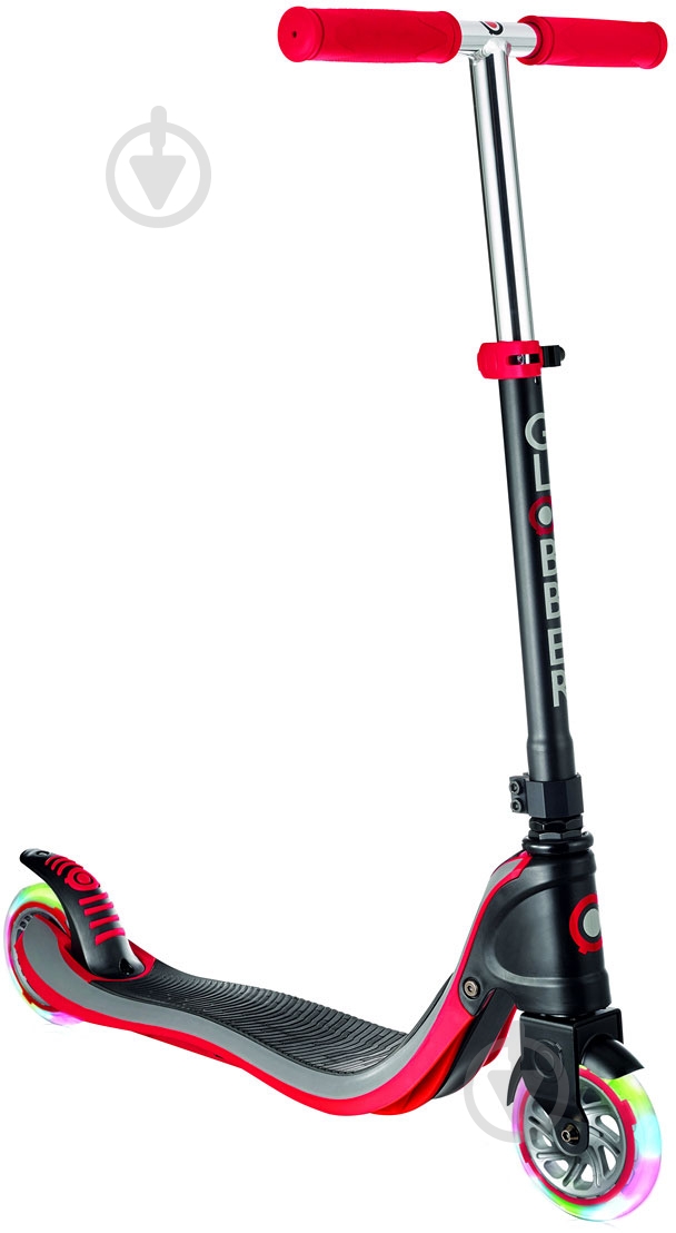 Самокат Globber Flow 125 черный с красным 472-102 - фото 1