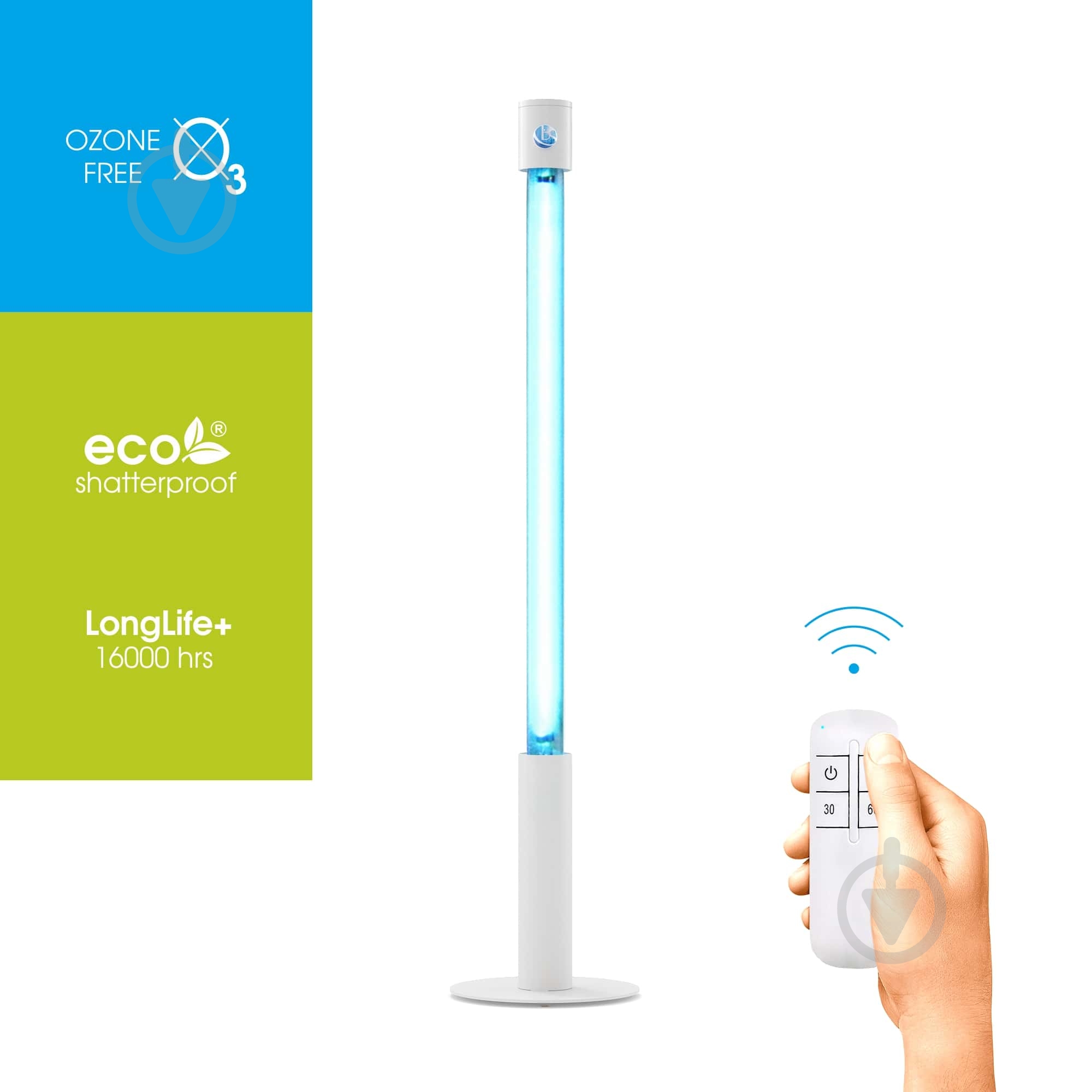 Облучатель ультрафиолетовый BactoSfera 360° 15 ECO RC-TIMER White - фото 2