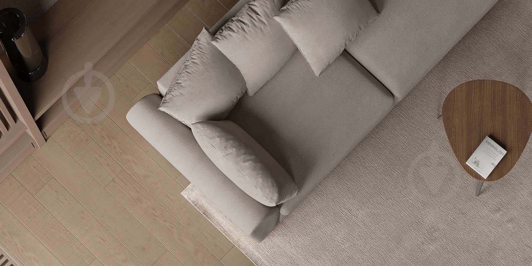 Диван нераскладной SOFALINO LEKKI бежевый 2300x960x660 мм - фото 7