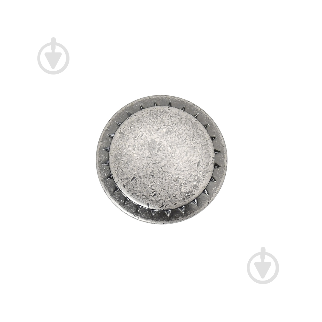 Мебельная ручка кнопка Kerron RK-086 BAZ состаренное серебро - фото 2 Мебельная ручка кнопка Kerron RK-086 BAZ состаренное серебро - фото 2