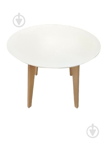 Стіл обідній PAVLYK Марс 900x900x750мм білий/натуральний - фото 3 Стіл обідній PAVLYK Марс 900x900x750мм білий/натуральний - фото 3