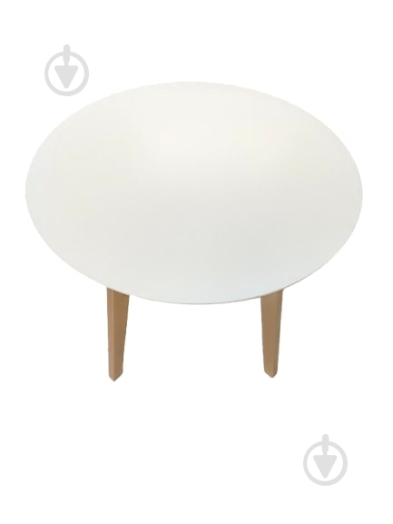 Стіл обідній PAVLYK Марс 900x900x750мм білий/натуральний - фото 4 Стіл обідній PAVLYK Марс 900x900x750мм білий/натуральний - фото 4