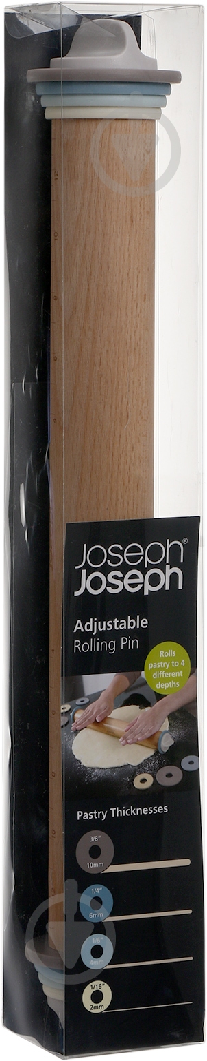 Качалка регульована Joseph Joseph Adjustable Rolling Pin 1000319 - фото 3 Качалка регульована Joseph Joseph Adjustable Rolling Pin 1000319 - фото 3