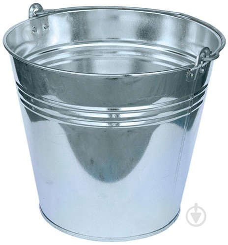 Відро звичайне Арма оцинкована сталь 10 л сірий - фото 1