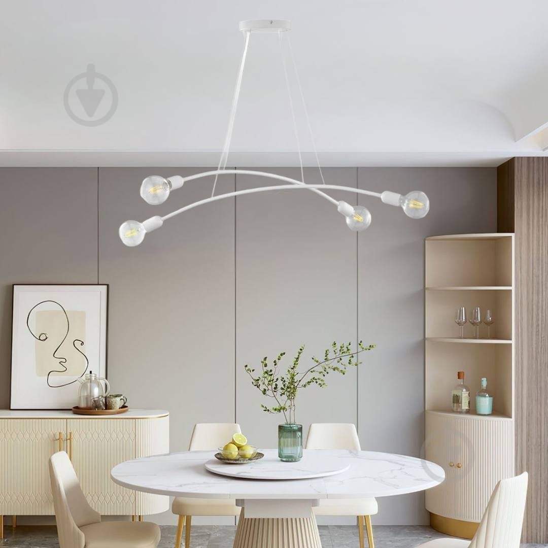 Люстра подвесная TK Lighting Helix 4x60 Вт E27 белый 6145 - фото 3