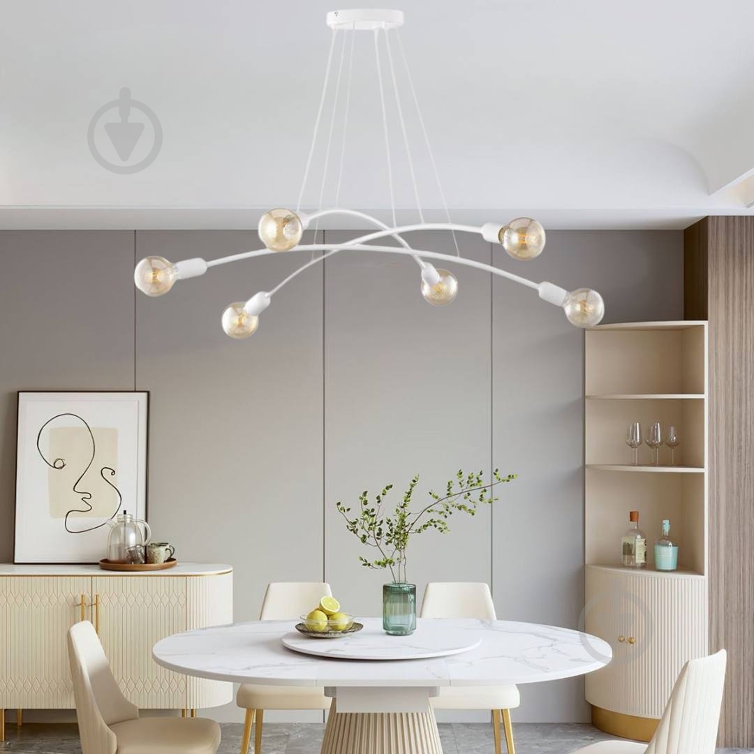Люстра подвесная TK Lighting Helix 6x60 Вт E27 белый 6144 - фото 2