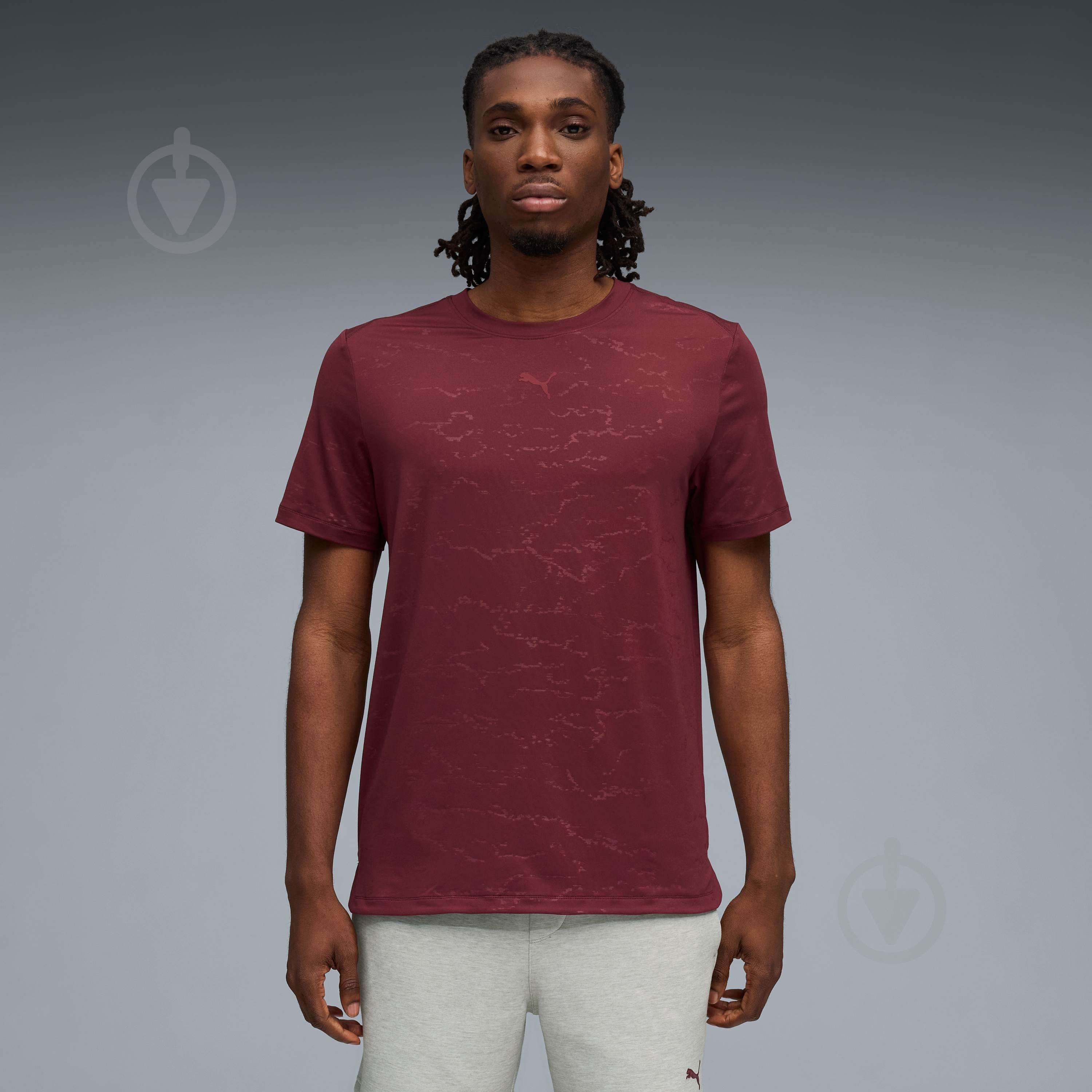 Футболка Puma M CLOUDSPUN EMBOSS TEE 52764696 р.2XL бордовый - фото 1